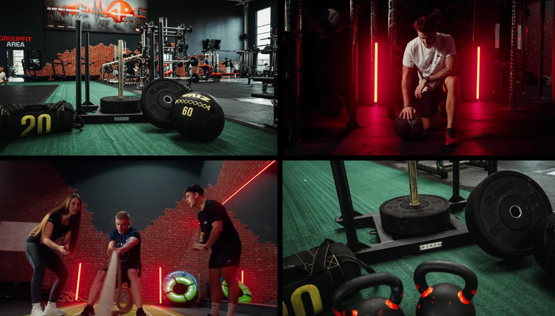 Mitglieder trainieren gemeinsam im Studio